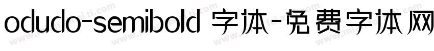 odudo-semibold 字体字体转换